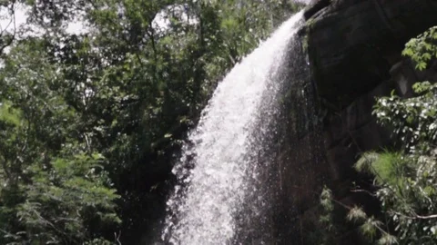Super slow motion shot of waterfall Stock Footage 79410457