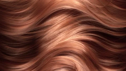 Super Slow Motion Shot of Waving Brown Hair at 1000 fps. Stock Footage 208839329