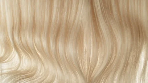 Super Slow Motion Shot of Waving Light Blonde Hair at 1000 fps. Stock Footage 327685408