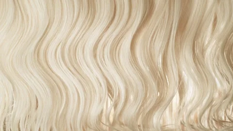 Super Slow Motion Shot of Waving Light Blonde Hair at 1000 fps. Stock Footage 328054255