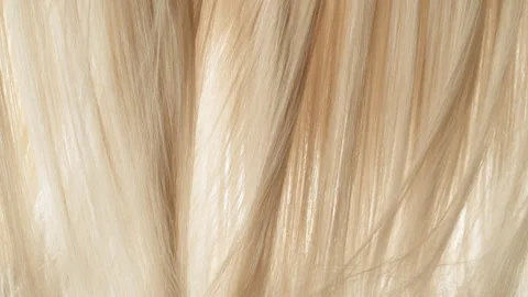 Super Slow Motion Shot of Waving Light Blonde Hair at 1000 fps. Stock Footage 341834842