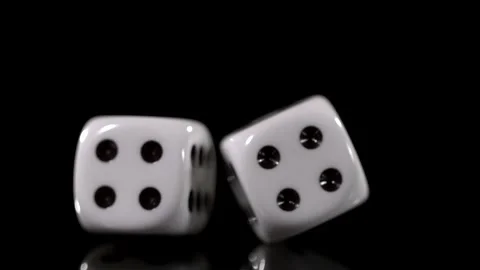 Super slow motion, Slow Motion Shot Capturing Porcelain Dice Bouncing And Reflec Stock Footage 332235000
