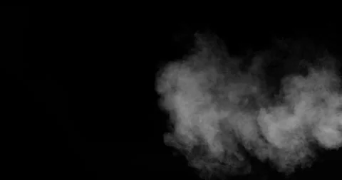 Super slow motion smoke effect of visible breath exhalation in icy conditions Stock Footage 324120274