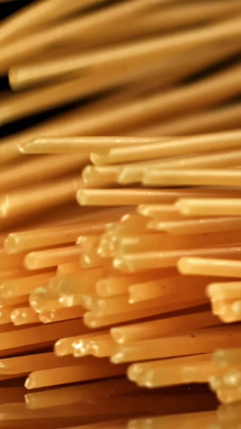 Super slow motion spaghetti pasta . Filmed on a high-speed camera at 1000 fps Stock Footage 335373384