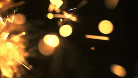 Super slow motion of sparkler stick christmas new year party birthday background Vidéo 119644752