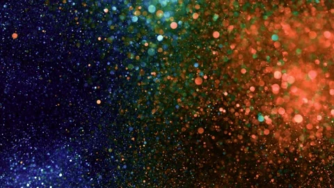 Super slow motion of sparkling abstract glittering background in neon colors Stock Footage 137913714