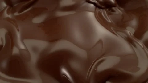 Super Slow Motion of Splashing and Mixing Hot Melted Chocolate. Stock Footage 297254183