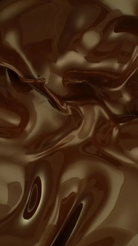 Super Slow Motion of Splashing and Mixing Hot Melted Chocolate. Stock Footage 297746778