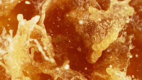 Super slow motion of splashing beer. Stock Footage 141763781