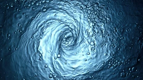 Super slow motion of splashing water twister creating tunnel shape. Stock Footage 280970157