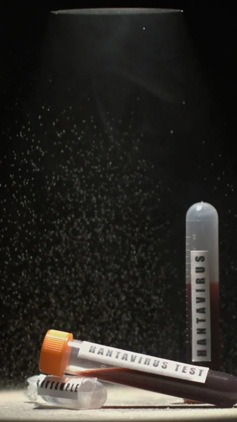 Super Slow Motion Still Laboratory Environment Featuring Blood Samples And Smoke Stock Footage 335109283