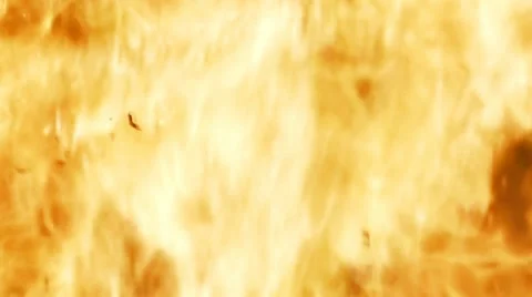 Super Slow Motion Wall of Fire and Flame with Fragments Stock Footage 12399263