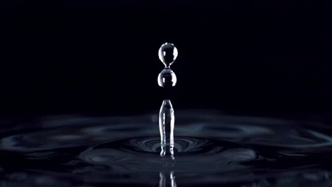 Super slow motion of water drop in detail. Stock Footage 168936552