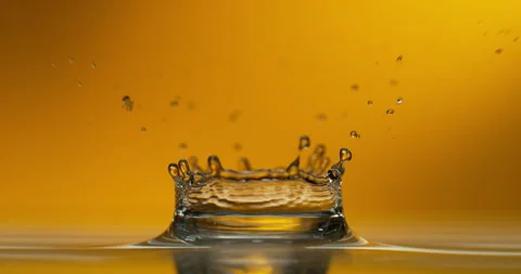 Super slow motion of water drop in detail. Stock Footage 280294145