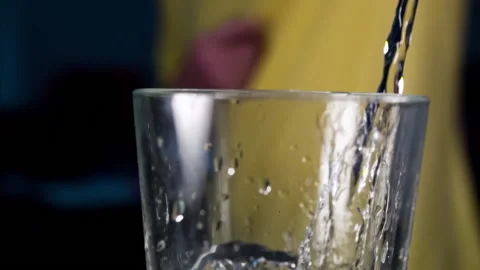 Super slow motion of water drops falling,1000 fps. Stock Footage 236276759