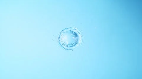 Super Slow Motion of Water Drops Falling Down in Extreme Detail. Stock Footage 292809690