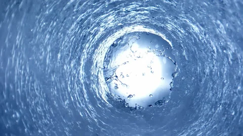 Super Slow Motion Water  Vortex at 1000 fps Stock Footage 253471358