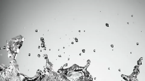 Super slow motion of water waves isolated on blue background. Stock Footage 141280390