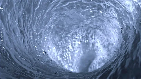 Super slow motion of water in a whirlpool. Stock Footage 225661508