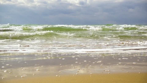 Super Slow Motion Wave wrapped with foam Video stock 82658562
