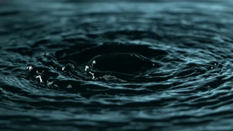 Super slow motion of waving water in circles. Stock Footage 154580561