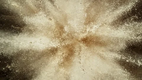 Super slow motion of white powder explosion isolated on black background. Stock Footage 304516235