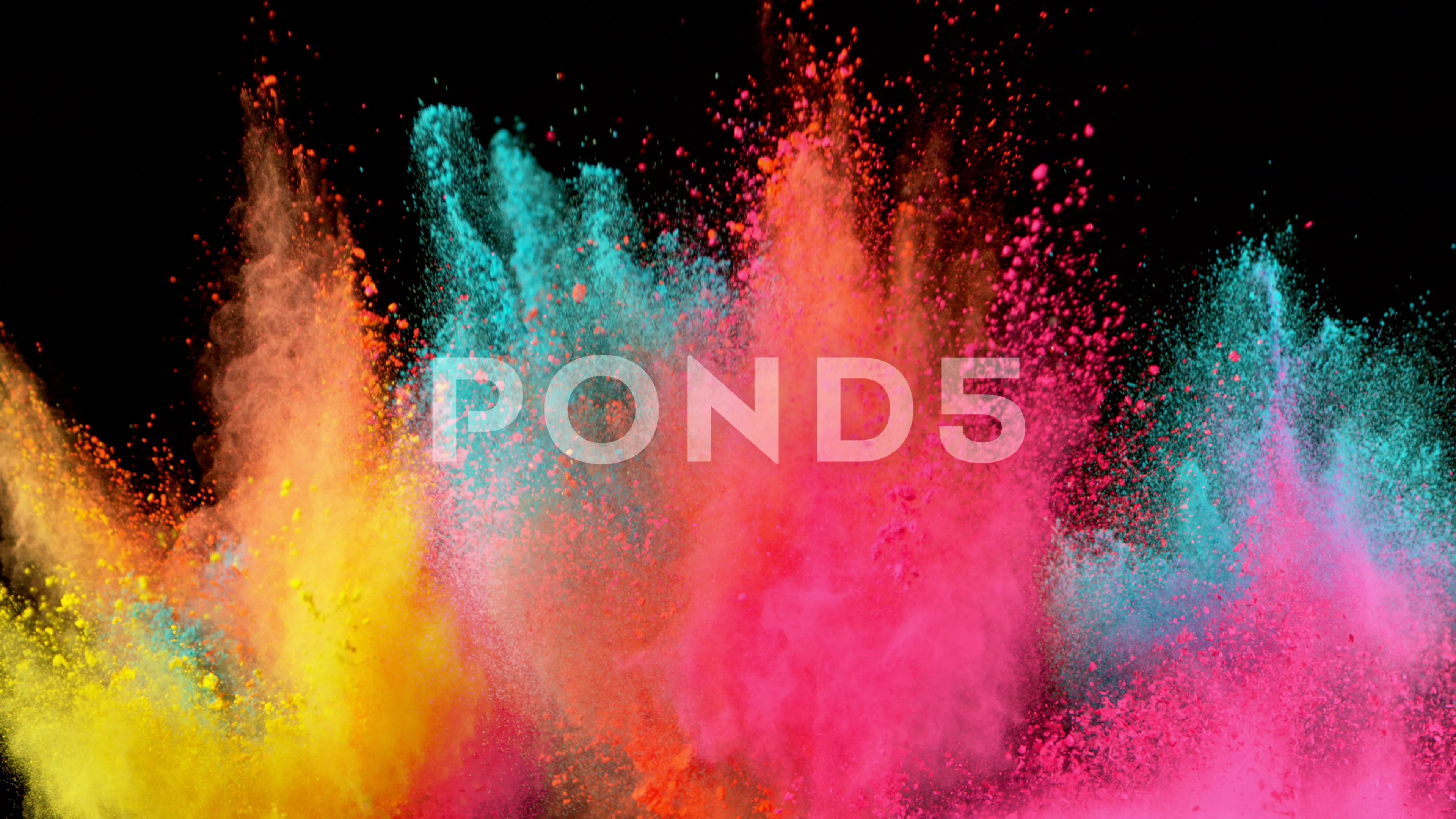 Super slowmotion shot of color powder ex... | Stock Video | Pond5
