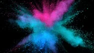 Super Slowmotion Shot Of Color Powder Explosion Isolated On Black Background Stock Footage