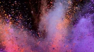 Super Slowmotion Shot Of Color Powder Explosion Isolated On Black Background. Stock Footage