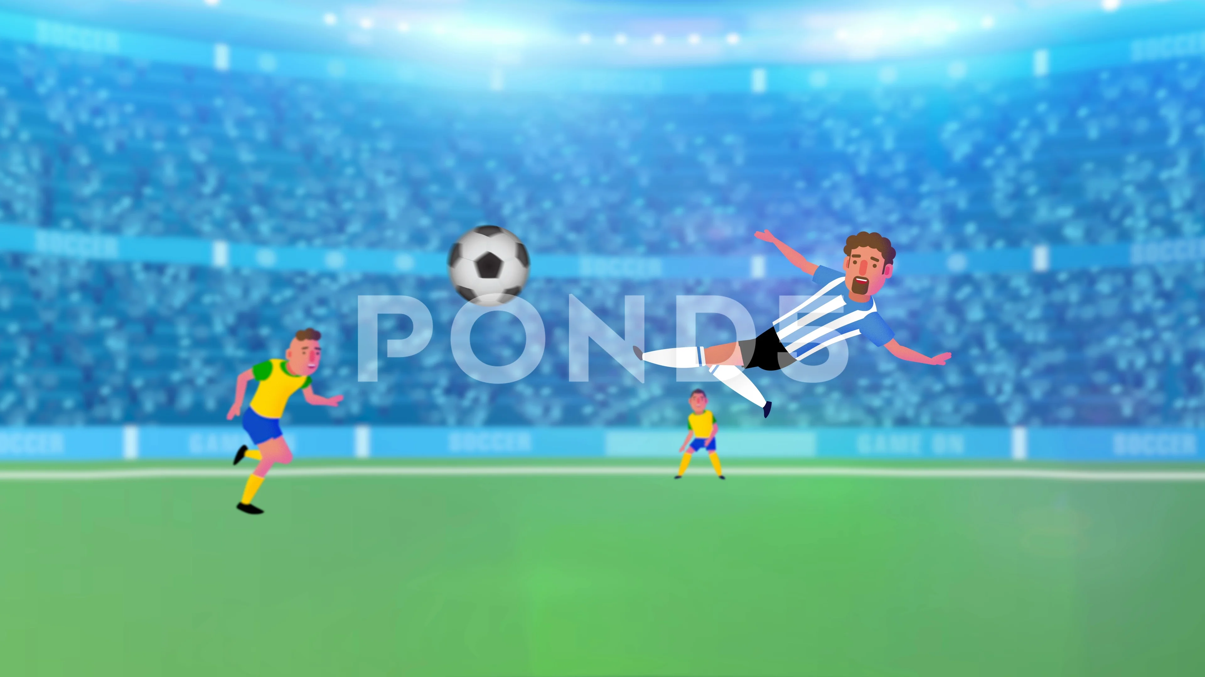 Super Soccer animated football intro, pr... | Stock Video | Pond5
