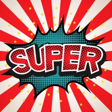 Super speech bubble background Stock Illustration
