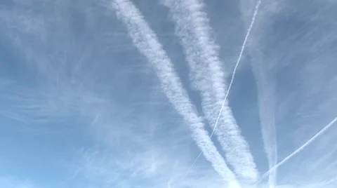 Super Speed Jet Contrails Time Lapse 2 Faster Video stock 47217669