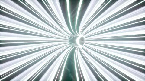 Super speed space star light lines in black and white. 3d illustration Illustrazione stock