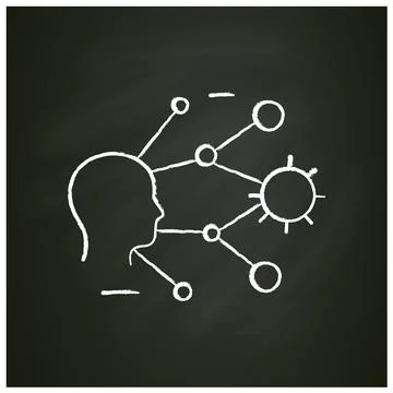 Super spreading chalk icon Stock Illustration