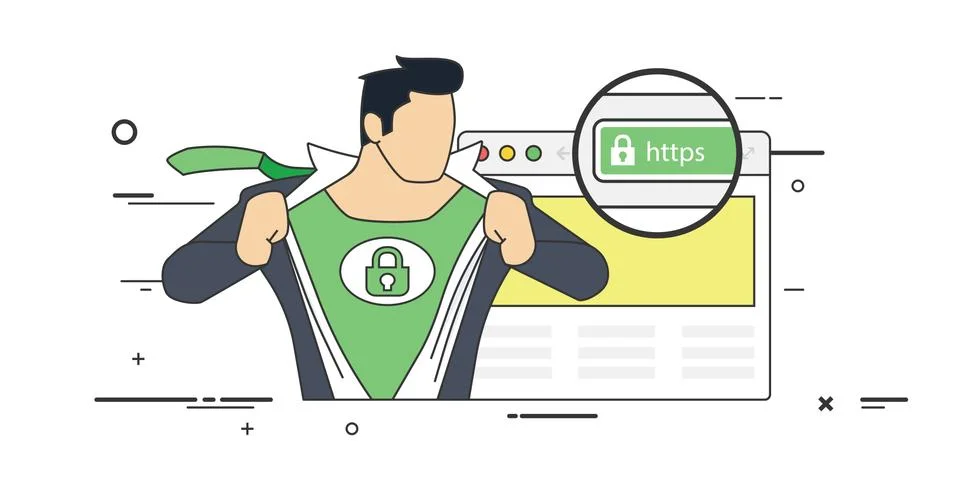 Super SSL certificate イラスト素材