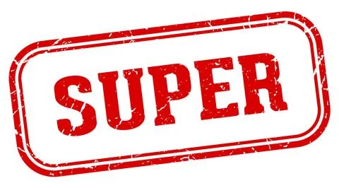 Super stamp. super rectangular stamp on white background 스톡 일러스트