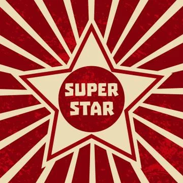 Super star banner Stock Illustration