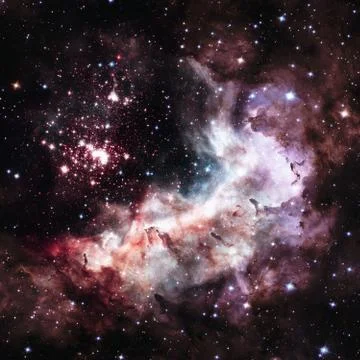 Super star cluster Westerlund 2 in the constellation Carina. Stock Photos