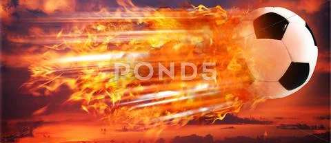 Super strike. abstract football and soccer banner for your design Stock Photos