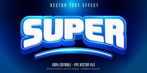 Super text, sport style editable text effect Stock Illustration
