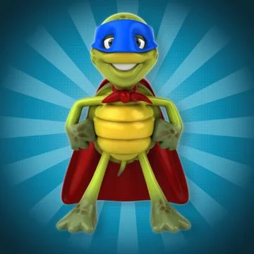 Super turtle Illustrazione stock
