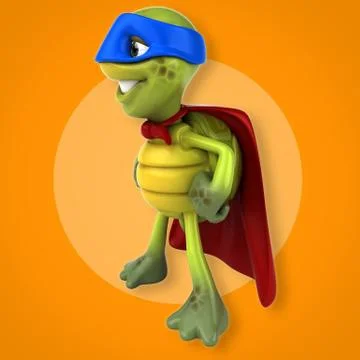 Super turtle 스톡 일러스트