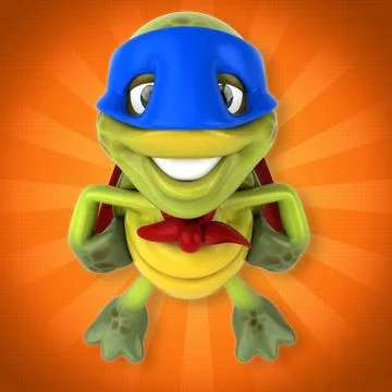 Super turtle Ilustración de archivo