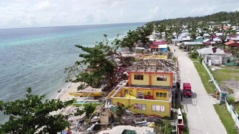 Super typhoon aftermath on Limasawa Island Stock Footage 229650141