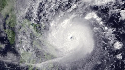 Super-typhoon Nock-Ten struck Philippines, 250 km/h, Cat 5, Dec. 25, 2016 Stock Footage 111196327