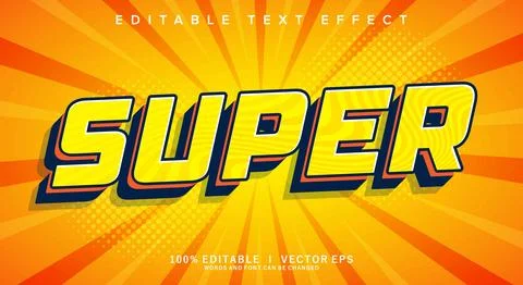 Super vector text effect with modern style design Stock Illustration