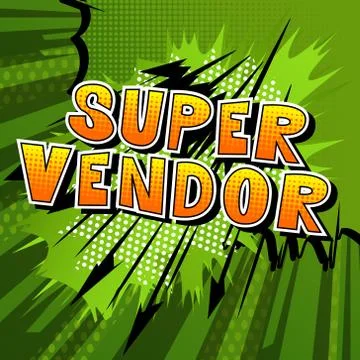 Super Vendor - Comic book style word. Stock Illustration