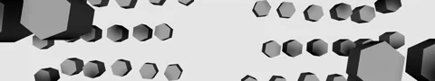 Super Wide Extended 3D Rendered Video with geometric art in 5760X1080px Stock Footage 139347209