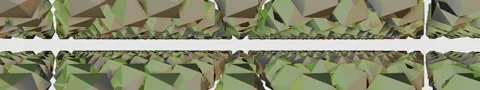 Super Wide Extended 3D Rendered Video with geometric art in 5760X1080px Stock Footage 139347753