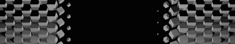Super Wide Extended 3D Rendered Video with geometric art in 5760X1080px Stock Footage 139350338